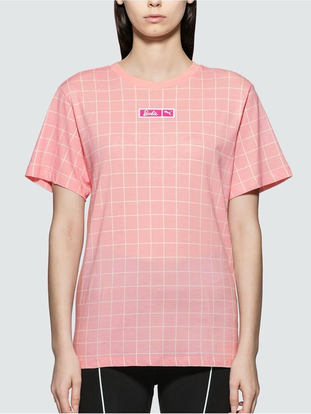 Barbie x Puma Pink Grid Tee | XS